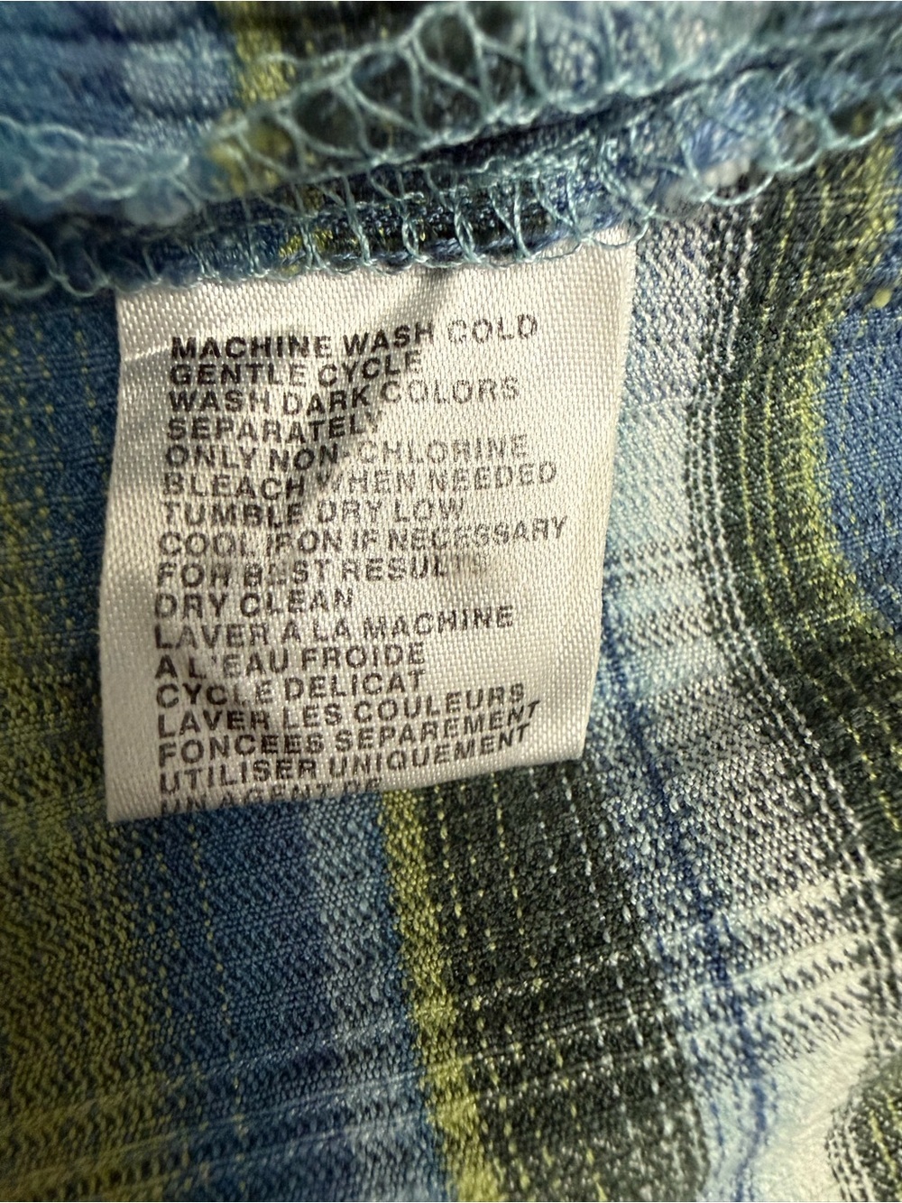 Tommy Bahama 100% Silk Camp Shirt Men’s Large Blue Green Plaid Hawaiian Casual - Picture 10 of 12
